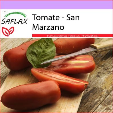 SAFLAX - Tomate - San Marzano - Lycopersicon - 10 Samen