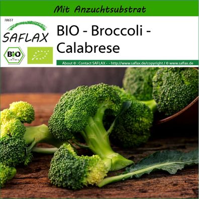 SAFLAX - BIO - Broccoli - Calabrese - Brassica - 100 Samen