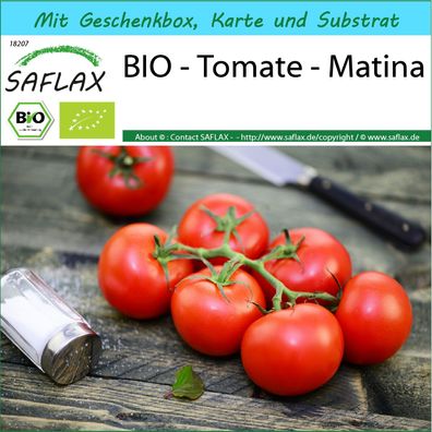 SAFLAX Geschenk Set - BIO - Tomate - Matina - Solanum - 10 Samen