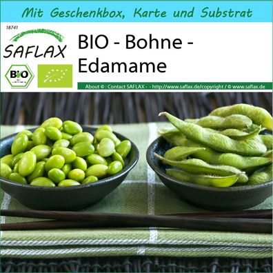 SAFLAX Geschenk Set - BIO - Bohne - Edamame - Glycine - 8 Samen