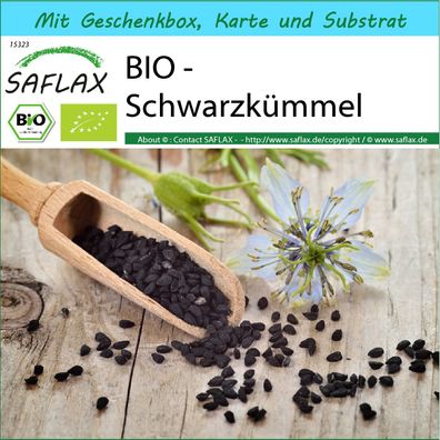 SAFLAX Geschenk Set - BIO - Schwarzkümmel - Nigella - 300 Samen