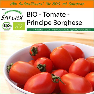 SAFLAX Garden in the Bag - BIO - Tomate - Principe Borghese - Solanum - 10 Samen