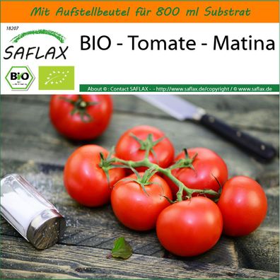 SAFLAX Garden in the Bag - BIO - Tomate - Matina - Solanum - 10 Samen