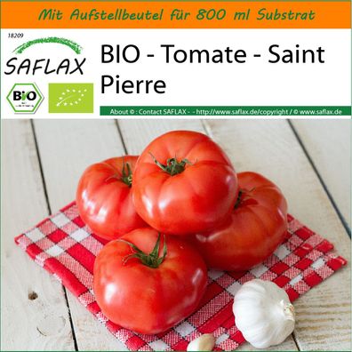 SAFLAX Garden in the Bag - BIO - Tomate - Saint Pierre - Solanum - 15 Samen
