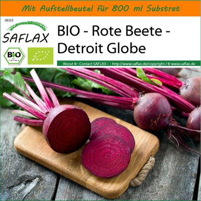 SAFLAX Garden in the Bag - BIO - Rote Beete - Detroit Globe - Beta - 100 Samen