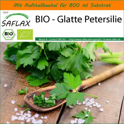 SAFLAX Garden in the Bag - BIO - Glatte Petersilie - Petroselinum - 600 Samen