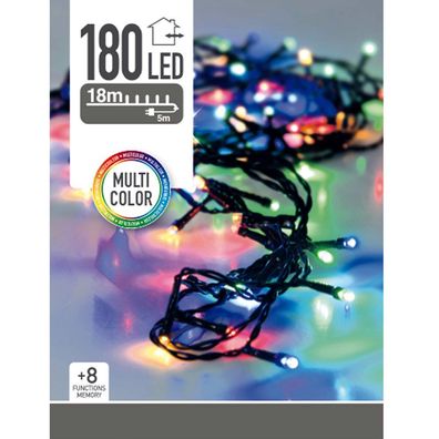 Weihnachtsbaum Lichter 180 LED, Outdoor, 18 m, mehrfarbig - Home Styling Collection