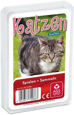 ASS Altenburger 22572085 Quartett Playing Cards Kartenspiel Katzen Cats