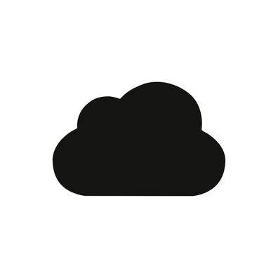Puckdaddy Sticker Wolke in Schwarz, 3 Stück, 20x13,2 cm