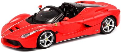 Bburago LaFerrari Aperta (rot, Maßstab 1:24) Ferrari Modell Sportwagen Auto Car