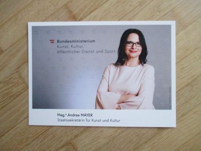 Österreich Staatssekretärin Mag. Andrea Mayer - handsigniertes Autogramm!!!
