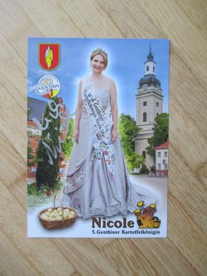 5. Genthiner Kartoffelkönigin 2017-2019 Nicole Dittler - handsigniertes Autogramm!!