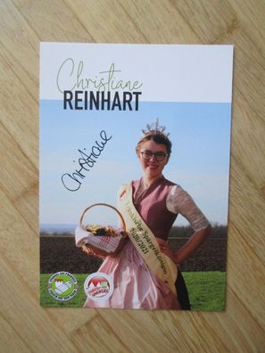 Fränkische Spargelkönigin 2020/2021 Christiane Reinhart - handsigniertes Autogramm!!!