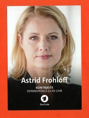 Astrid Frohloff ( deutsche Fernsehmoderatorin ) - Autogrammkarte
