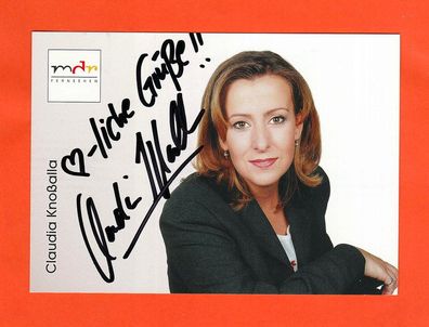 Claudia Knoßalla ( MDR aktuell ) - persönlich signierte Autogrammkarte
