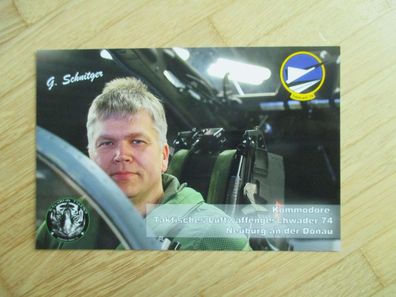 Bundeswehr Kommodore Luftwaffe Oberst Gordon Schnitger - handsigniertes Autogramm!!