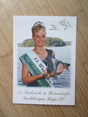 13. Sächsische und Wermsdorfer Fischkönigin 2009-2011 Katja Patallas - Autogramm!!!