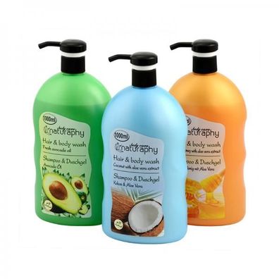 Naturaphy Duschgel & Shampoo mit Avocado-Öl 1000 ml
