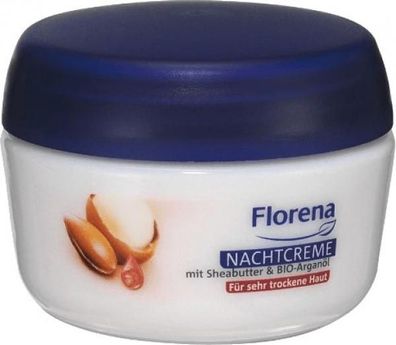 Florena Nachtcreme mit Sheabutter & BIO-Arganöl 50 ml