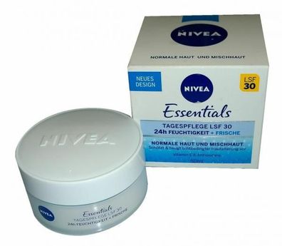 Nivea Essentials Tagespflege LSF 30 24 h Feuchtigkeit + Frische 50 ml