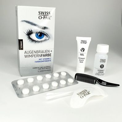 Augenbrauen- und Wimpern-Farbe 2.0 von Swiss o-Par, wasserfest, farbecht - schwarz