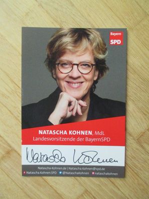 Bayern MdL SPD Landesvorsitzende Natascha Kohnen - handsigniertes Autogramm!!