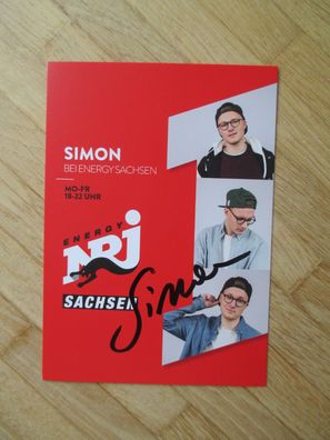 Radio Energy NRJ Sachsen Moderator Simon - handsigniertes Autogramm!!!