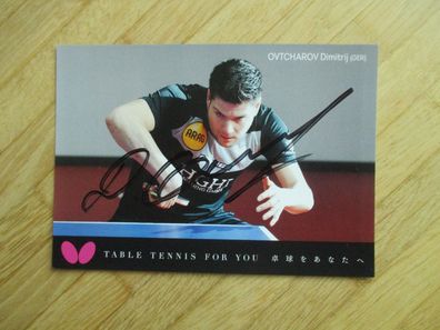 Tischtennis Star Dima Ovtcharov - handsigniertes Autogramm!