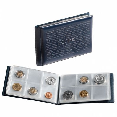 Leuchtturm Taschenalbum ROUTE für 48 Münzen blau (314775)