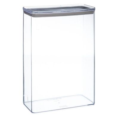 Transparenter rechteckiger Lebensmittelbehälter mit versiegeltem Deckel, 4,3 l