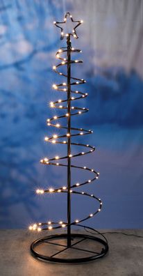 Metall Weihnachtsbaum mit 100 warmweißen LED - Tannenbaum Weihnachts Deko
