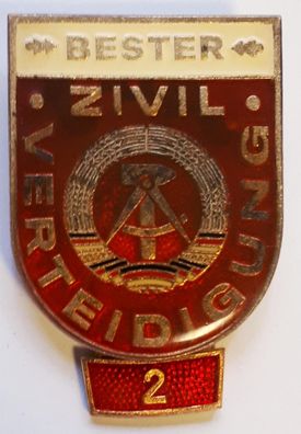 DDR Zivilverteidigung Bestenabzeichen mit Wiederholungsanhänger 2