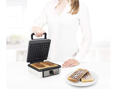 Doppel Waffeleisen für dicke Belgische & Brüsseler Waffeln 19,8x19,8cm