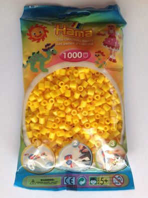 1000 HAMA Bügelperlen midi, Farbe Gelb Nr. 03, Perlen für Stiftplatten, Sonne Ei