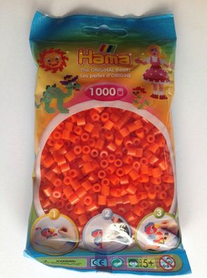 1000 HAMA Bügelperlen midi, Farbe Orange Nr. 04, Perlen für Stiftplatten,