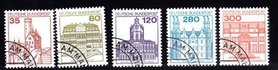 1982 Freimarken B & S Bund MiNr. 1139-43 Eckstempel