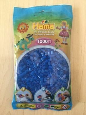 1000 HAMA Bügelperlen midi, Neon - Blau Nr. 36, f. Stiftplatten, Perlen 5mm