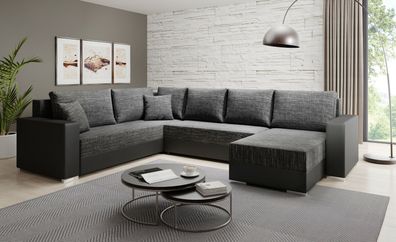 Couchgarnitur Sofa Sofagarnitur STILO U mit Schlaffunktion Wohnlandschaft NEU