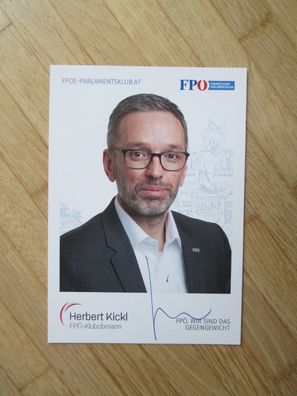 Österreich FPÖ Politiker Herbert Kickl - handsigniertes Autogramm!!