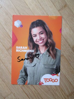 Toggo Super RTL Fernsehmoderatorin Sarah Richmond - handsigniertes Autogramm!!!