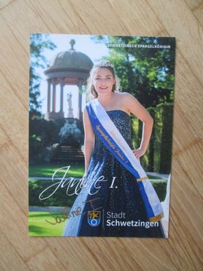 Schwetzinger Spargelkönigin Janine I. - handsigniertes Autogramm!!