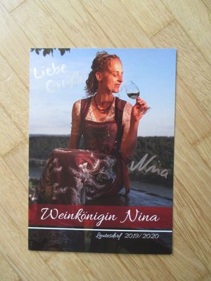 Leutesdorf Weinkönigin 2019/2020 Nina - handsigniertes Autogramm!!!