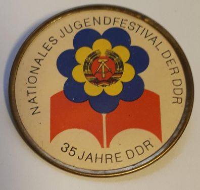 DDR Abzeichen Nationales Jugendfestival der DDR 35 Jahre DDR