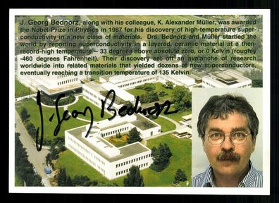 Georg Bednorz Autogrammkarte Original Signiert Wissenschaft ## BC G 30810