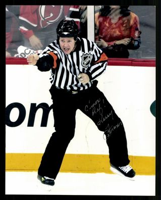 Kerry Fraser Foto USA Eishockey Schiedsrichter Original Signiert ## BC G 31053