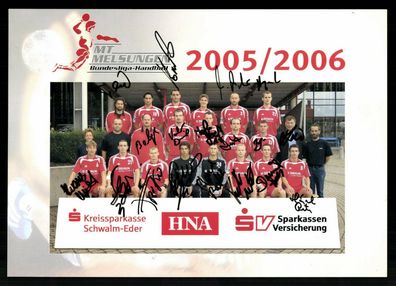 Mannschaftskarte MT Melsungen 2005-06 18x Signiert Handball ## BC G 31059