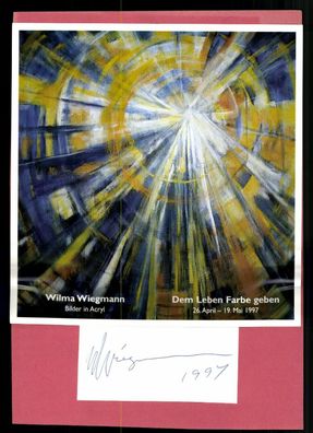 Wilma Wiegmann Original Signiert Malerin ## BC G 30978
