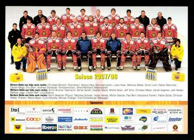 Original Mannschaftskarte SCL Tigers 2007-08 Eishockey ## BC G 31049