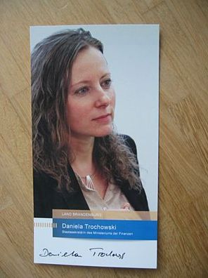 Brandenburg Staatssekretärin Daniela Trochowski - handsigniertes Autogramm!!!