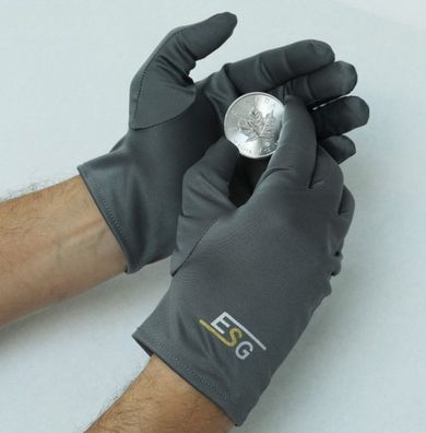 Microfaser Handschuhe für Edelmetalle Silbermünzen Münzen Barren Größe S-L ESG
